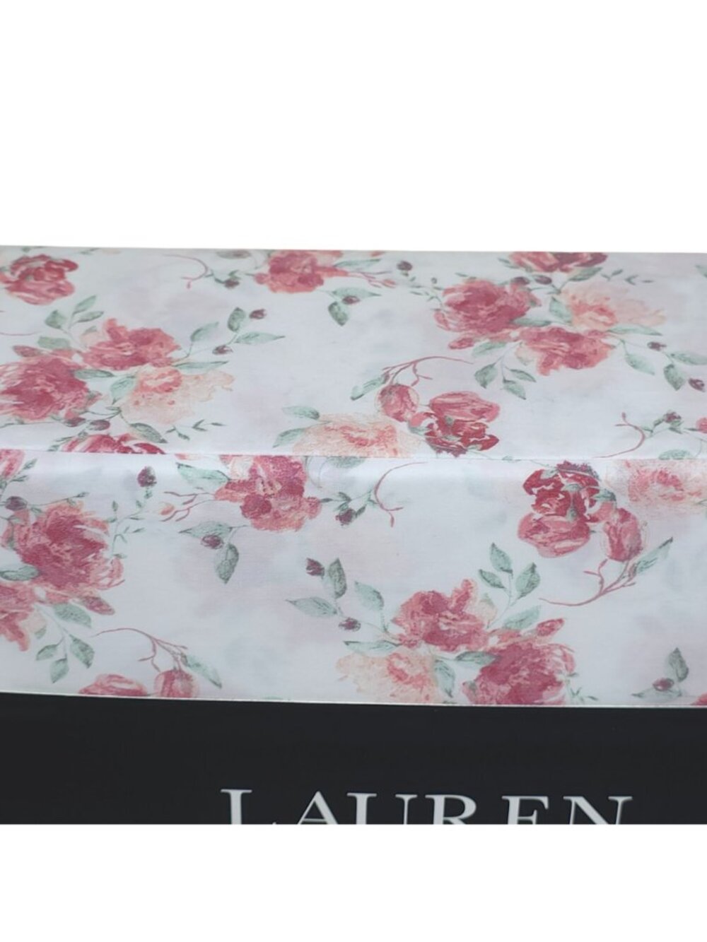 Lauren Ralph Lauren Queen Floral Cotton Sheet Set Crisp Pink Coral Floral - Picture 4 of 8